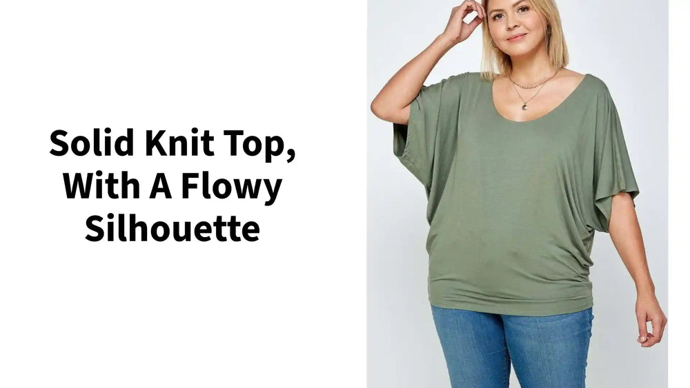 Solid Knit Top, With A Flowy Silhouette by@Outfy