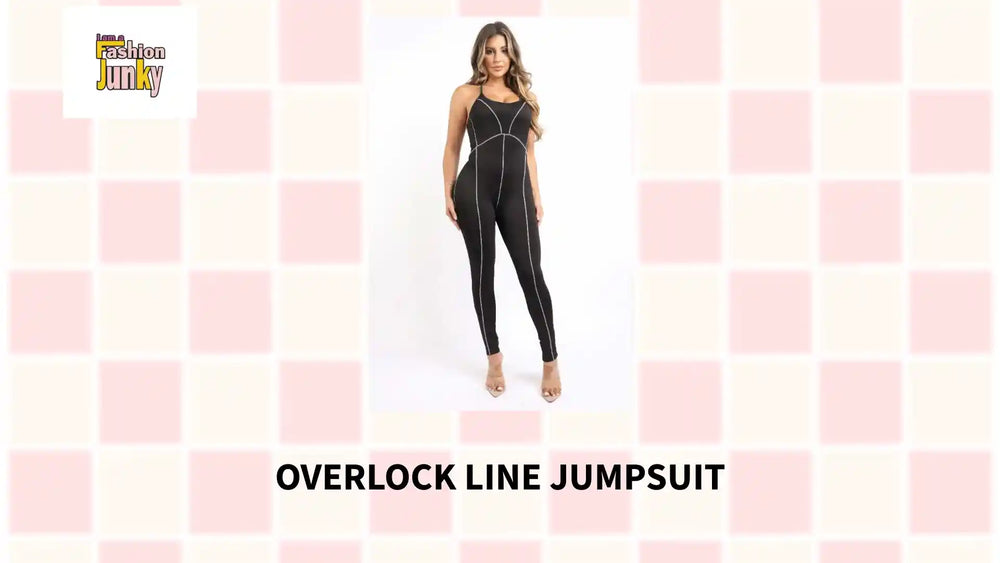 Overlock Line Jumpsuit by@Outfy
