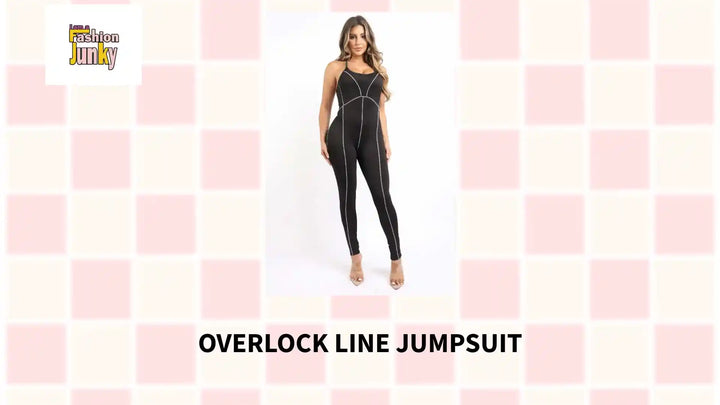 Overlock Line Jumpsuit by@Outfy