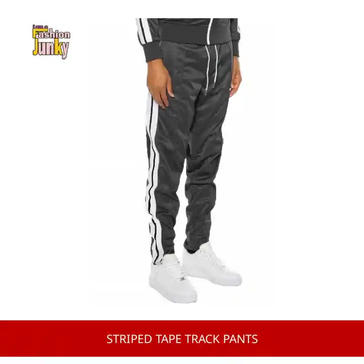 Striped Tape Track Pants by@Outfy