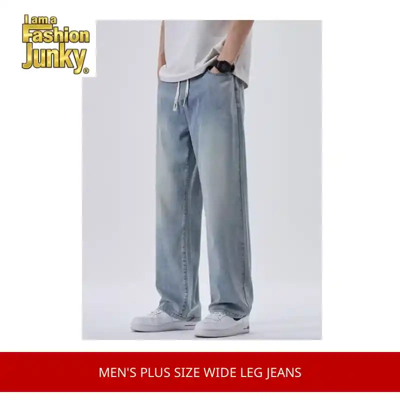 Men's Plus Size Wide Leg Jeans by@Outfy