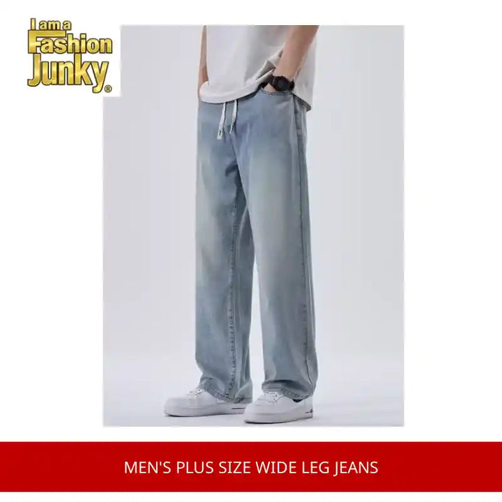Men's Plus Size Wide Leg Jeans by@Outfy