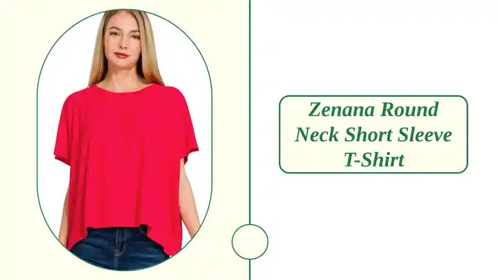Zenana Round Neck Short Sleeve T-Shirt by@Outfy