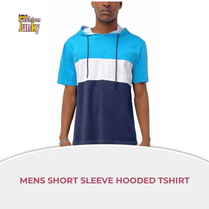 Mens Short Sleeve Hooded Tshirt by@Outfy