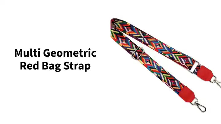 Multi Geometric Red Bag Strap by@Outfy