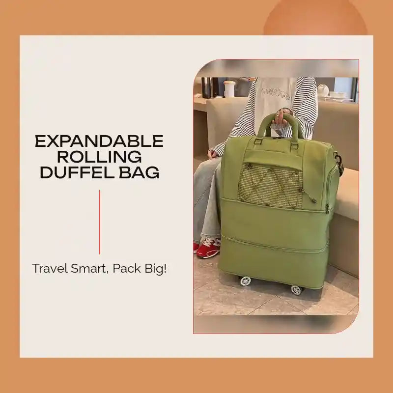 Expandable Rolling Duffel Bag by@Outfy