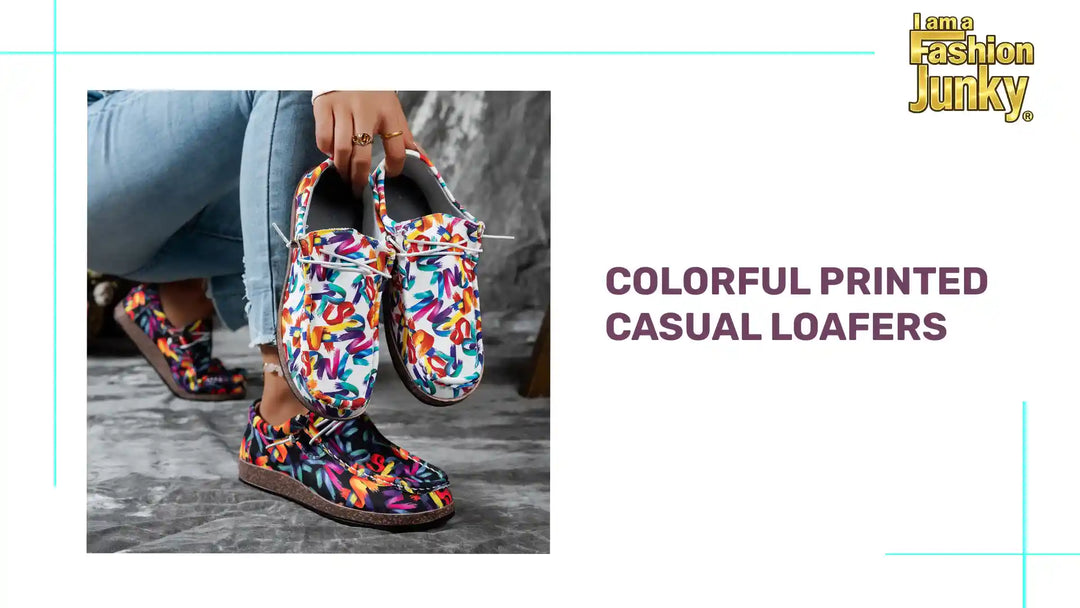 Colorful Printed Casual Loafers by@Outfy