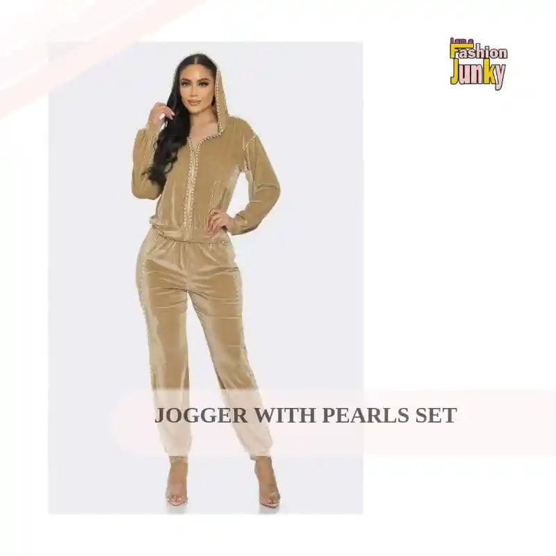 Jogger With Pearls Set by@Outfy