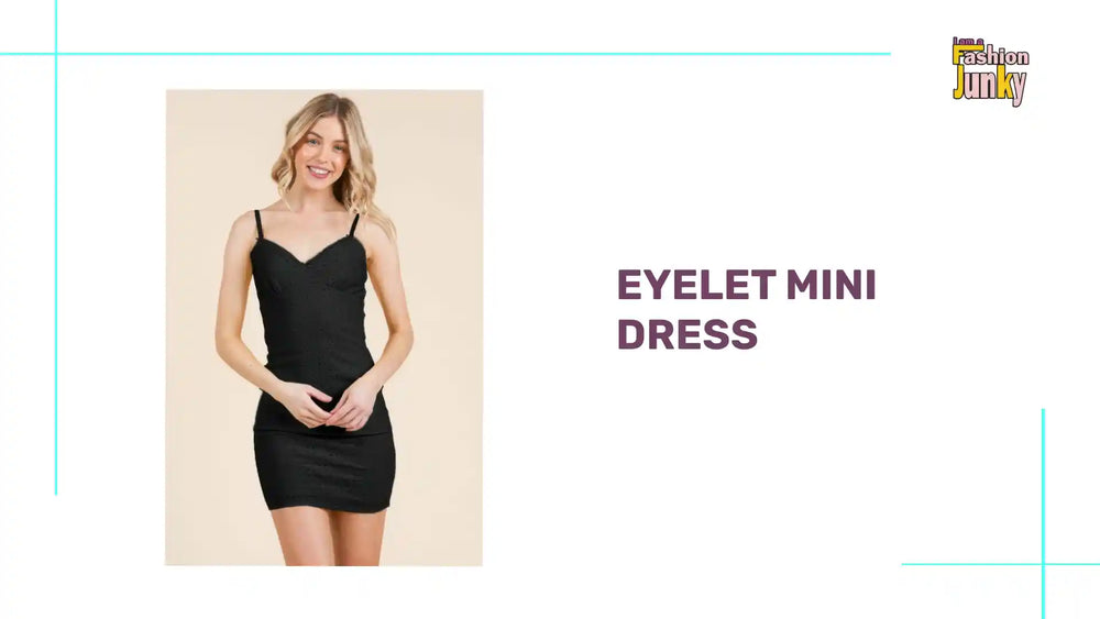 Eyelet Mini Dress by@Outfy