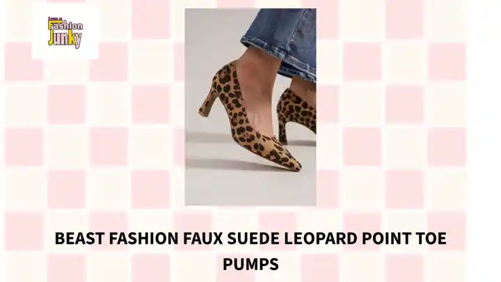 Beast Fashion Faux Suede Leopard Point Toe Pumps by@Outfy