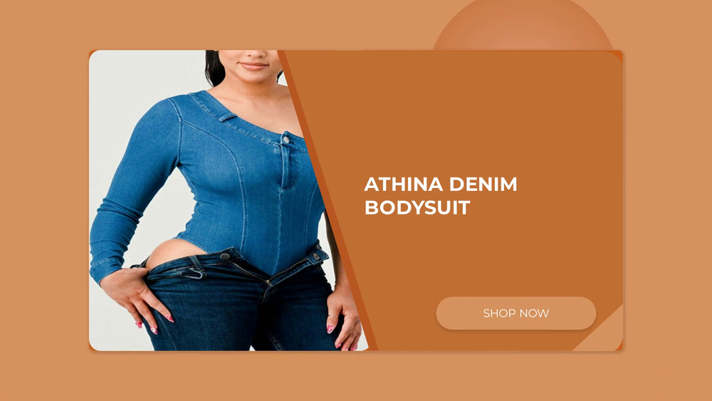 ATHINA DENIM BODYSUIT by@Outfy