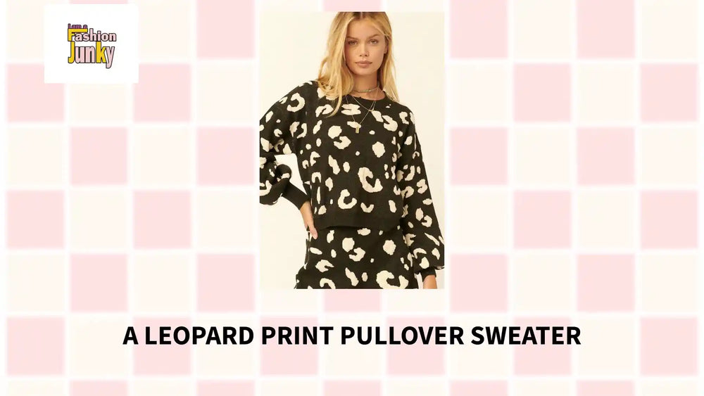 A Leopard Print Pullover Sweater by@Outfy