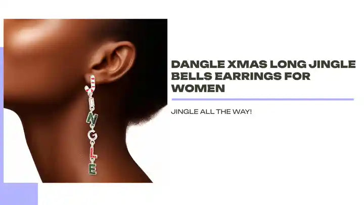 Dangle Xmas Long Jingle Bells Earrings for Women by@Outfy