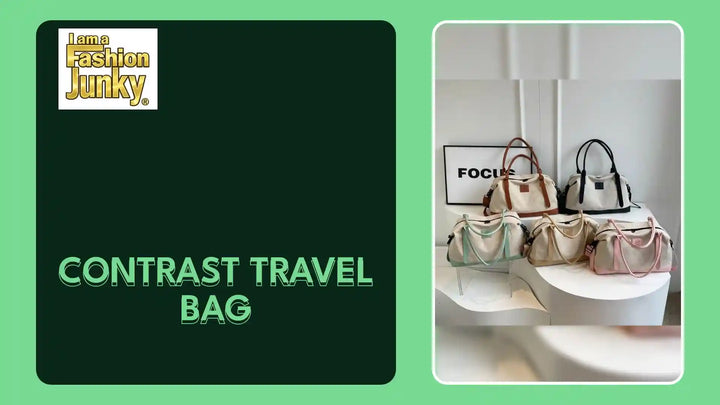 Contrast Travel Bag by@Outfy