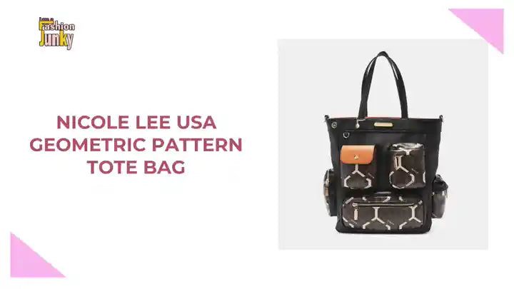 Nicole Lee USA Geometric Pattern Tote Bag by@Outfy