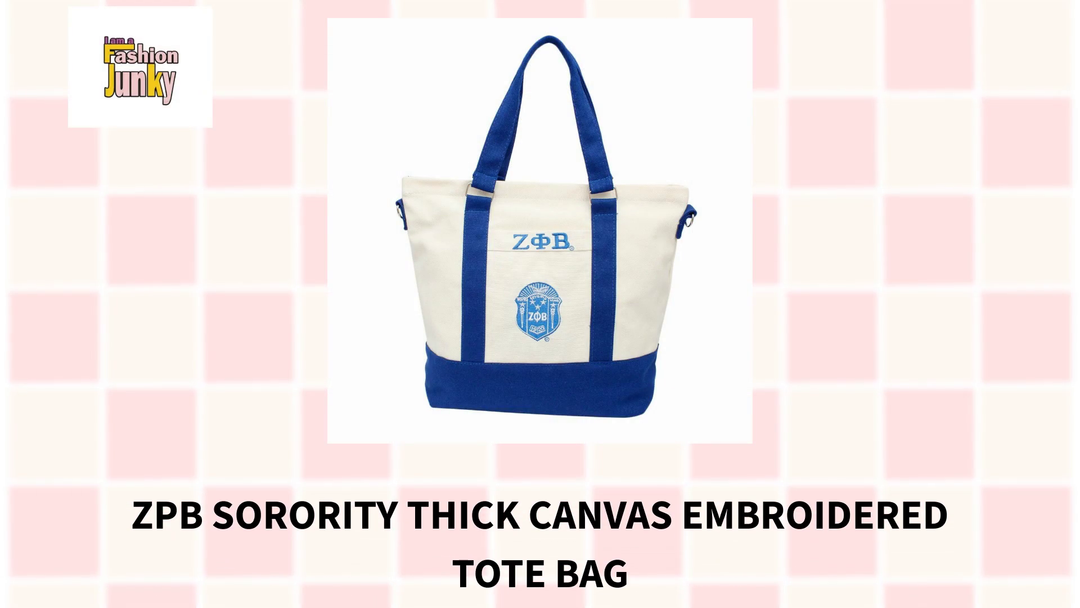 ZPB Sorority Thick Canvas Embroidered Tote Bag by@Outfy