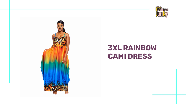 3XL Rainbow Cami Dress by@Outfy