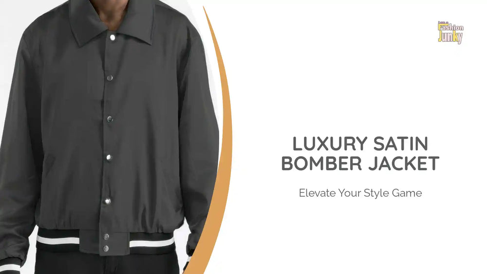 Luxury Satin Bomber Jacket by@Outfy