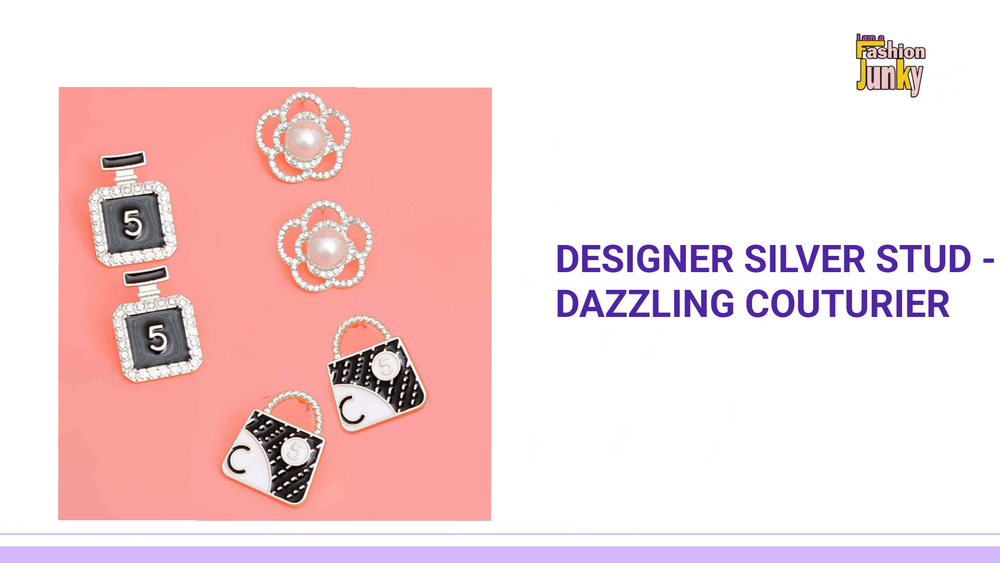 Designer Silver Stud - Dazzling Couturier by@Outfy