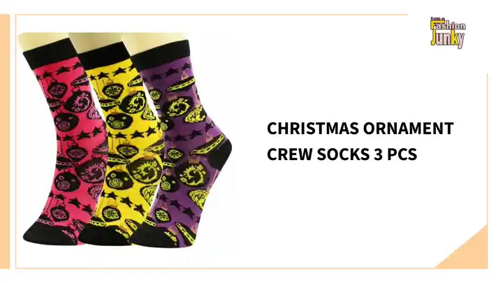Christmas Ornament Crew Socks 3 Pcs by@Outfy