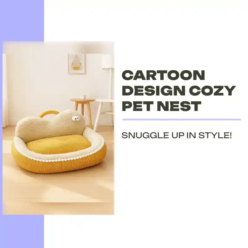 Cartoon Design Cozy Pet Nest by@Outfy