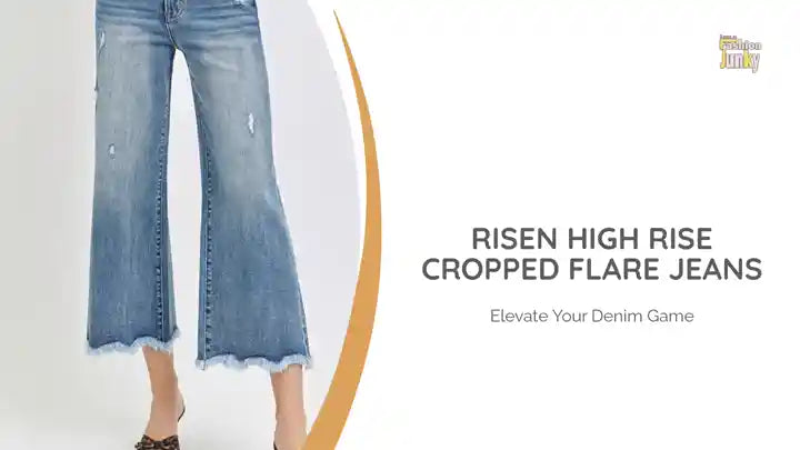 Risen High Rise Cropped Flare Jeans by@Outfy