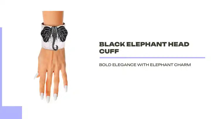 Black Elephant Head Cuff by@Outfy