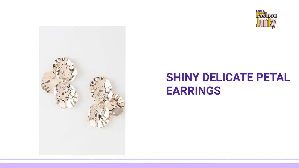 Shiny Delicate Petal Earrings by@Outfy