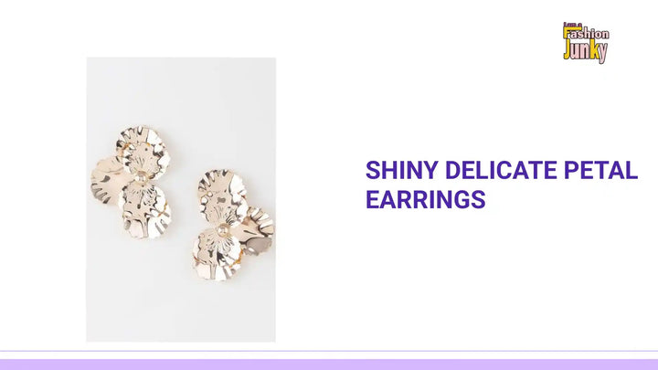 Shiny Delicate Petal Earrings by@Outfy