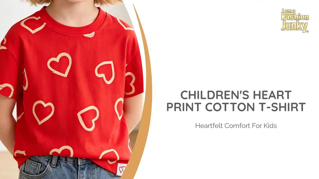 Children's Heart Print Cotton T-Shirt by@Outfy