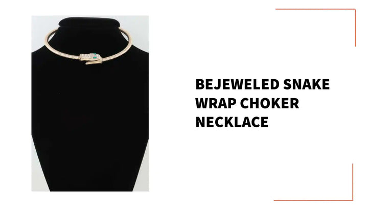 Bejeweled Snake Wrap Choker Necklace by@Outfy