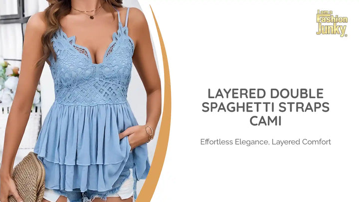 Layered Double Spaghetti Straps Cami by@Outfy