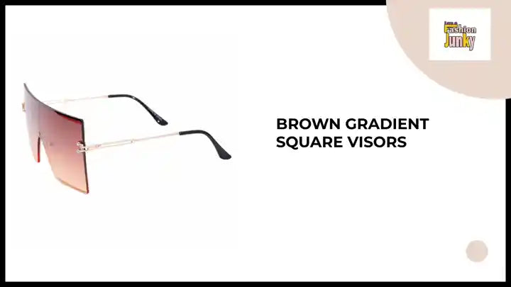Brown Gradient Square Visors by@Outfy