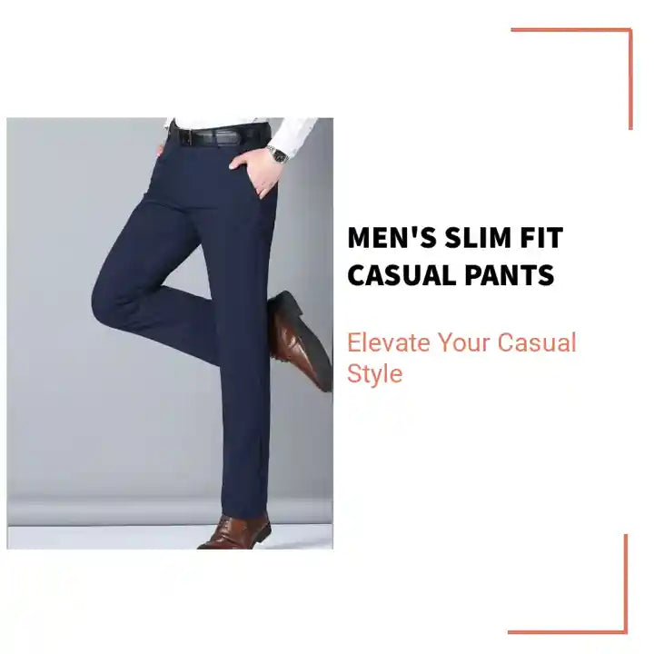 Men's Slim Fit Casual Pants by@Outfy