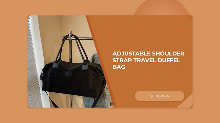 Adjustable Shoulder Strap Travel Duffel Bag by@Outfy