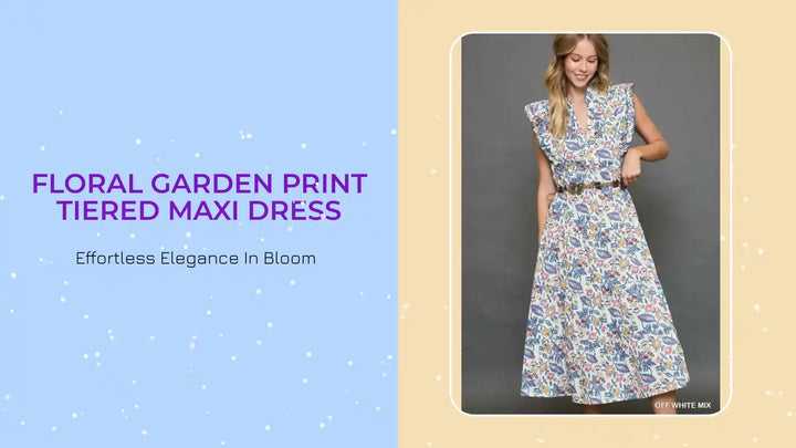 Floral Garden Print Tiered Maxi Dress by@Outfy