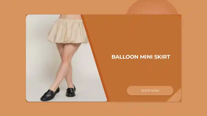 Balloon Mini Skirt by@Outfy