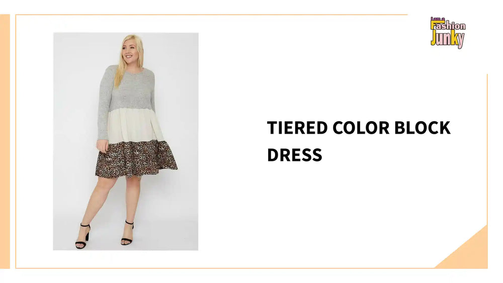 Tiered Color Block Dress by@Outfy