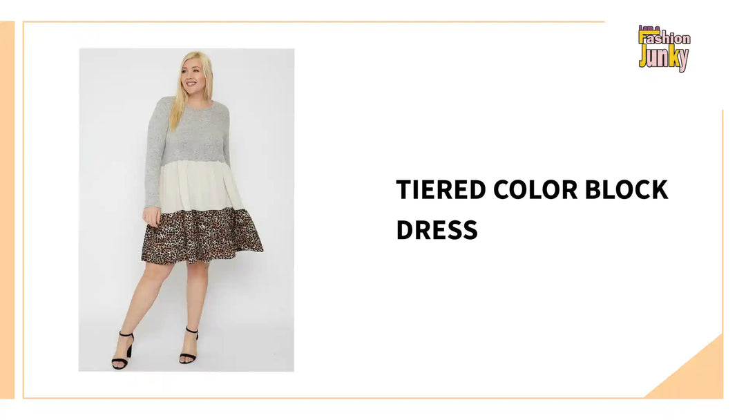 Tiered Color Block Dress by@Outfy