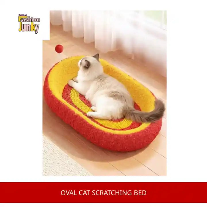 Oval Cat Scratching Bed by@Outfy