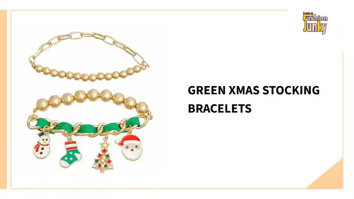 Green Xmas Stocking Bracelets by@Outfy