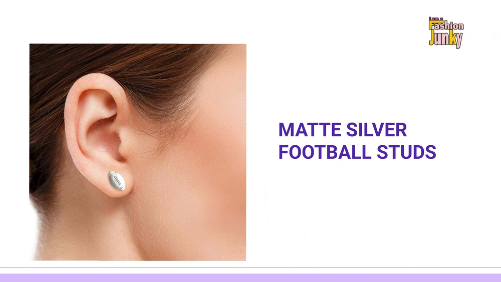 Matte Silver Football Studs by@Outfy
