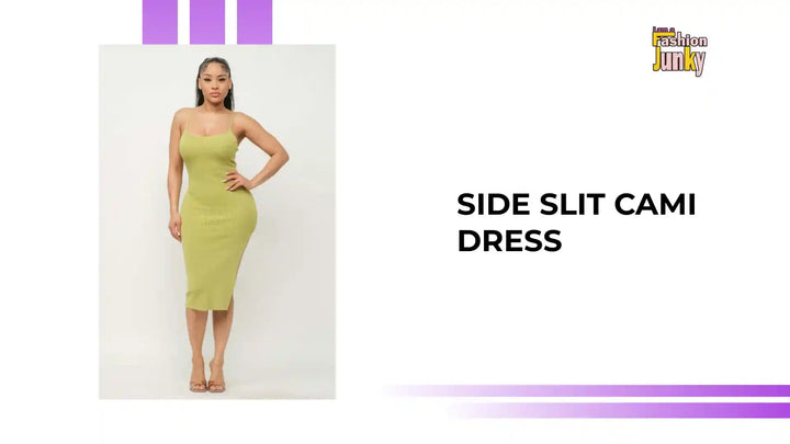 Side Slit Cami Dress by@Outfy