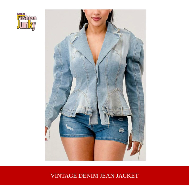 Vintage Denim Jean Jacket by@Outfy