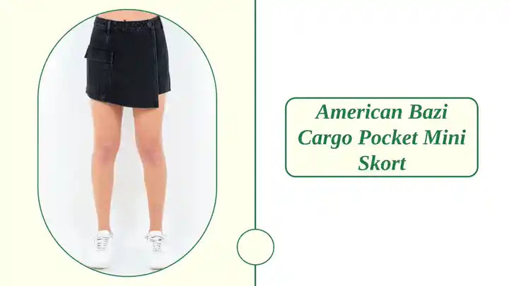 American Bazi Cargo Pocket Mini Skort by@Outfy