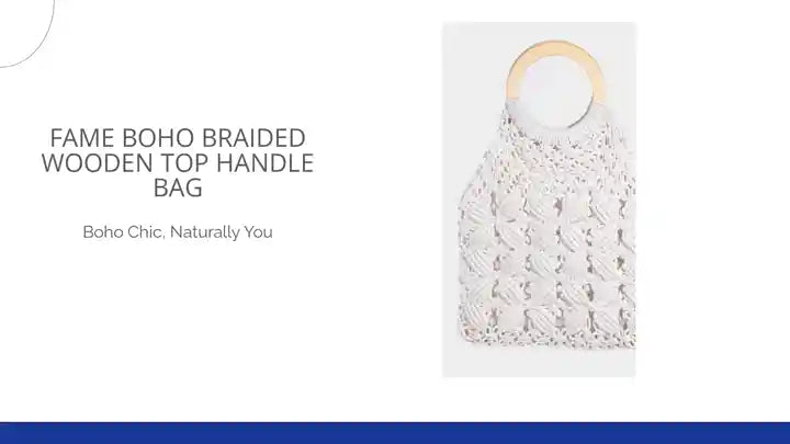 Fame Boho Braided Wooden Top Handle Bag by@Outfy