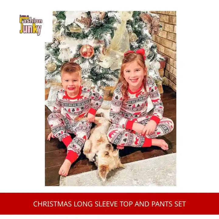 Christmas Long Sleeve Top and Pants Set by@Outfy