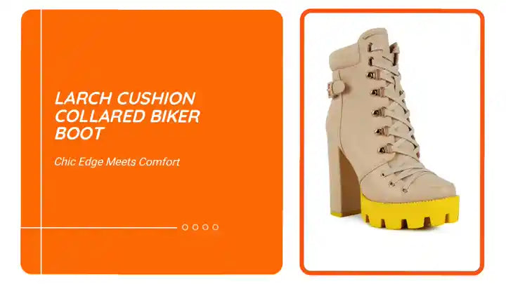 Larch Cushion Collared Biker Boot by@Outfy