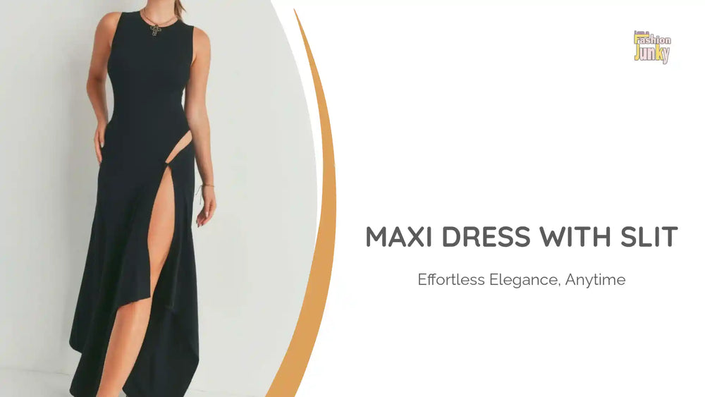 Maxi Dress With Slit by@Outfy
