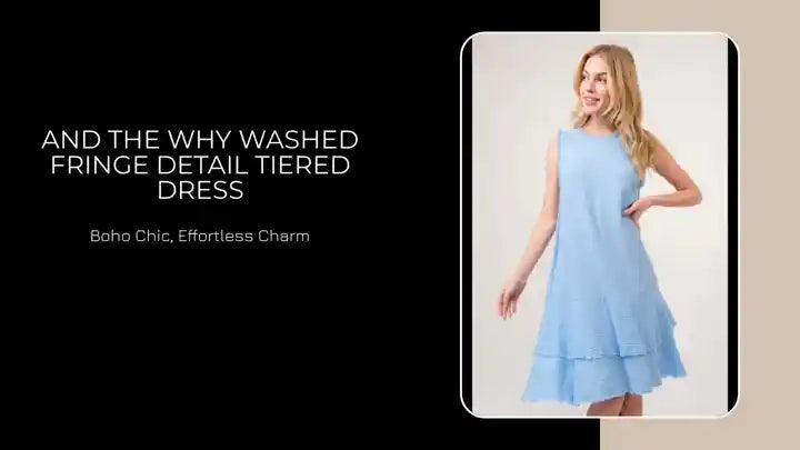 And The Why Washed Fringe Detail Tiered Dress by@Outfy